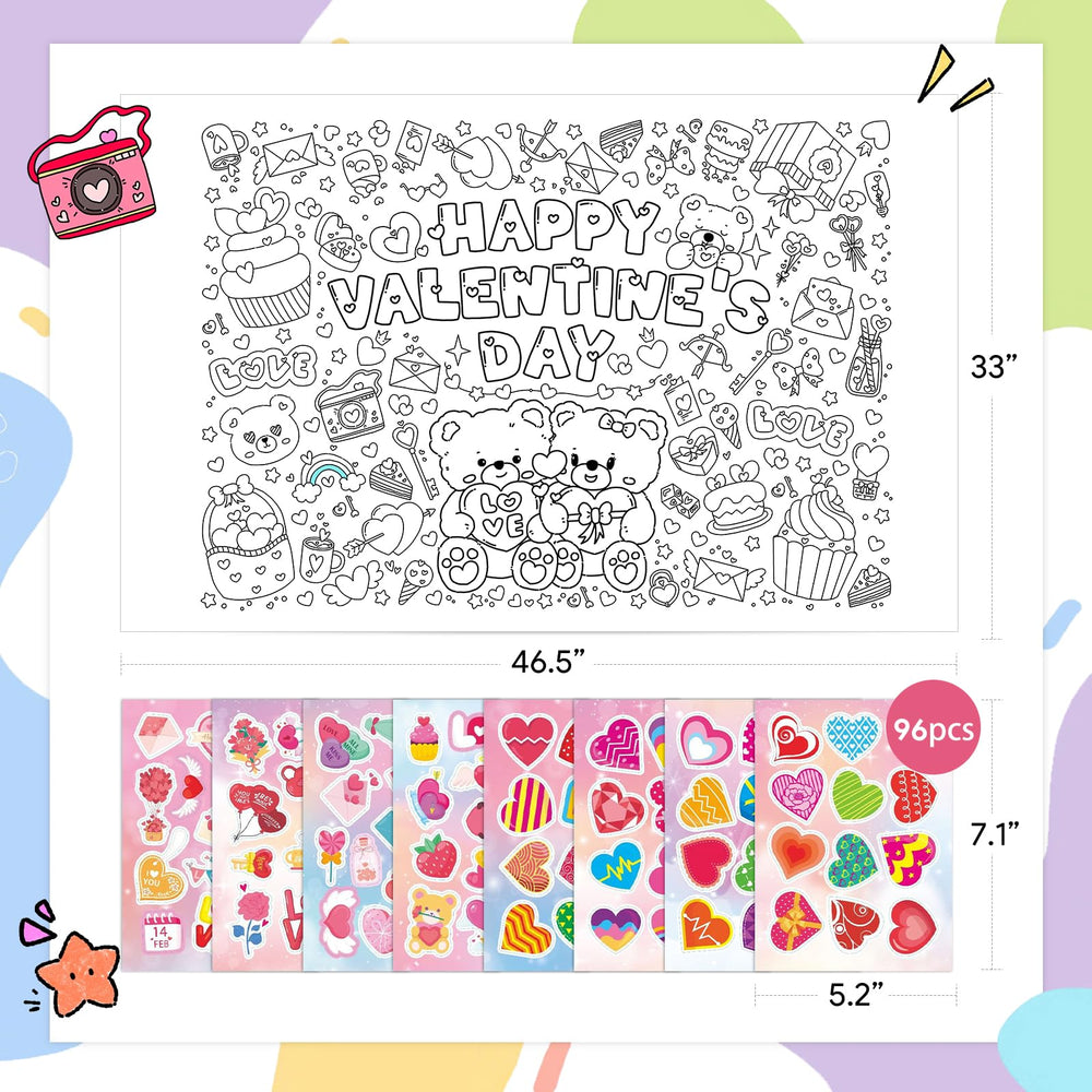 SICOHOME giant coloring poster setup for classroom and party use.