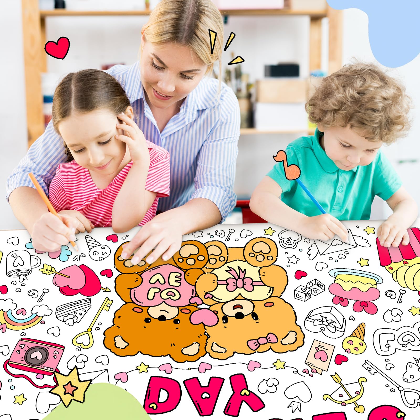 SICOHOME valentines poster with educational designs sparks creativity.