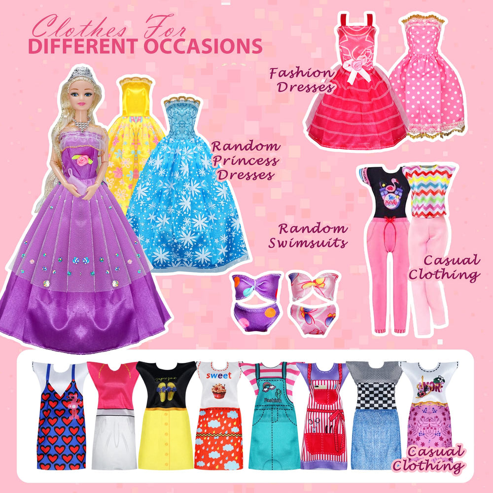 Sidola princess gowns and fashion dresses for stylish doll makeovers.