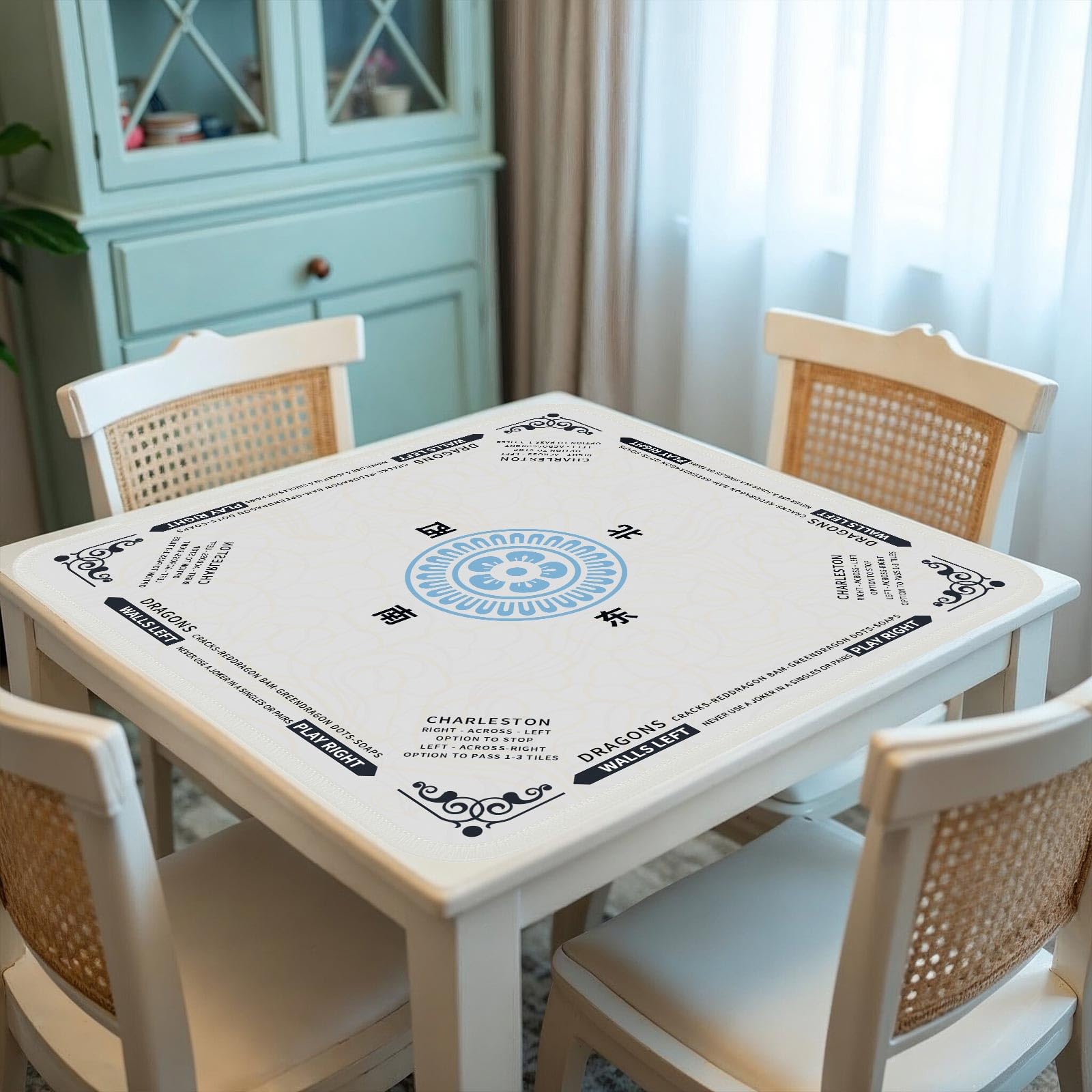 SiDreea Mahjong Mat foldable soft surface protects tables during setup and removal