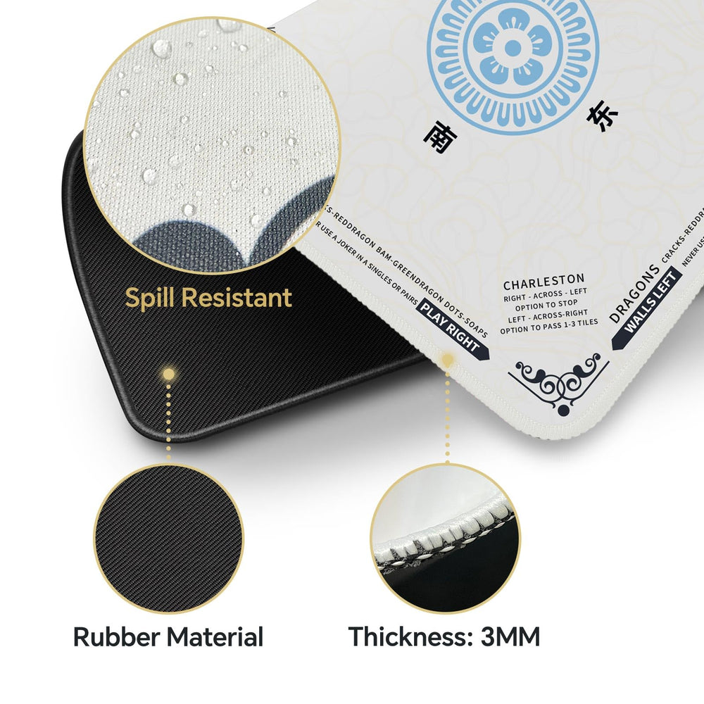 SiDreea Mahjong Mat anti-slip backing keeps the mat steady during intense games