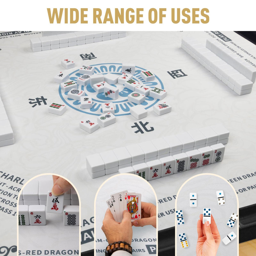 SiDreea Mahjong Mat waterproof top surface protects from spills during play