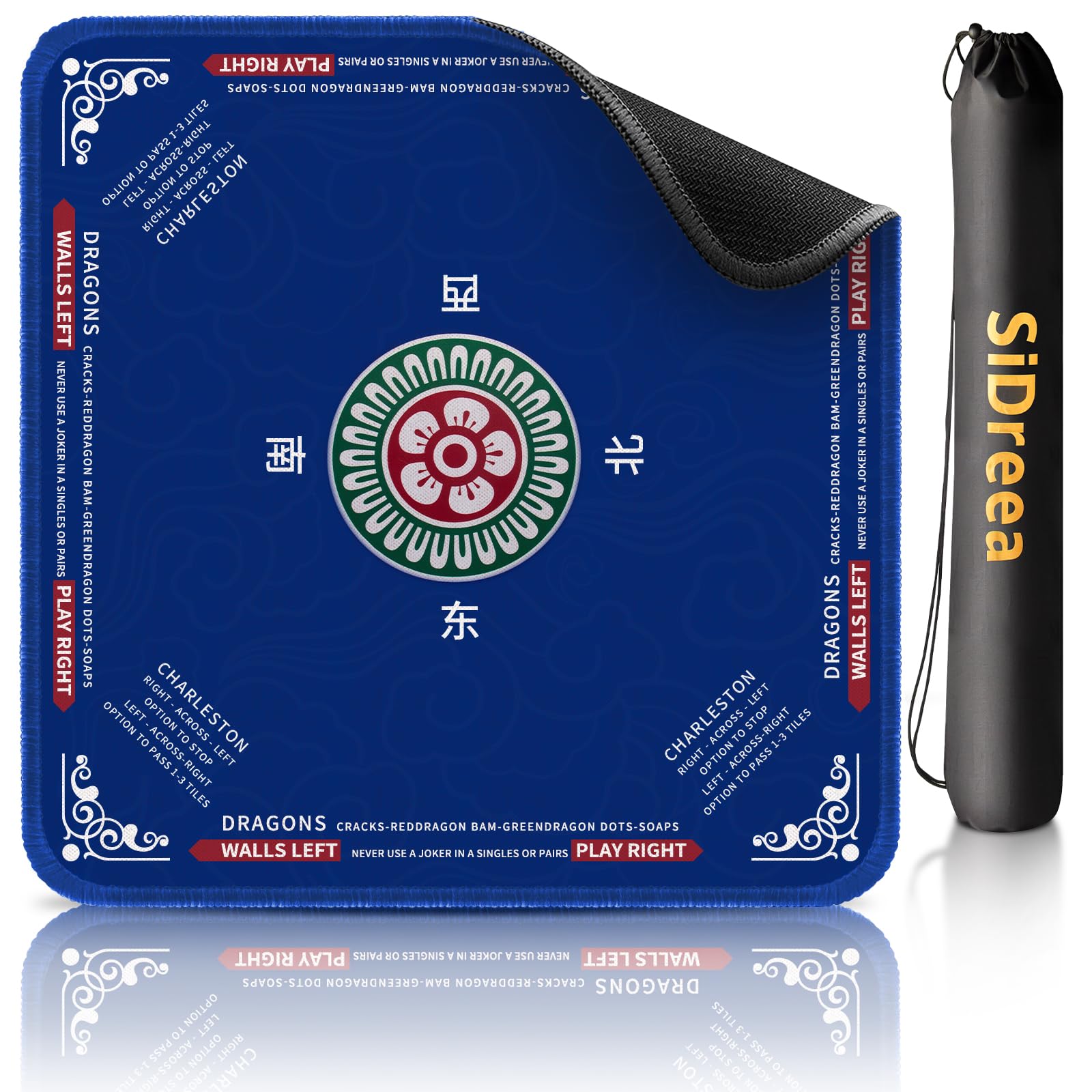 SiDreea Mahjong Mat 32.4 x 32.4 inch, spacious surface for Mahjong and board games.