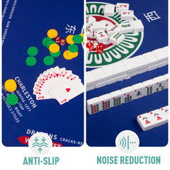SiDreea Mahjong Mat anti-slip backing keeps the game setup steady.