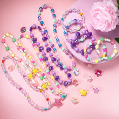 SIELEVIN rainbow pendant bracelet set adds colorful charm for daily outfits.
