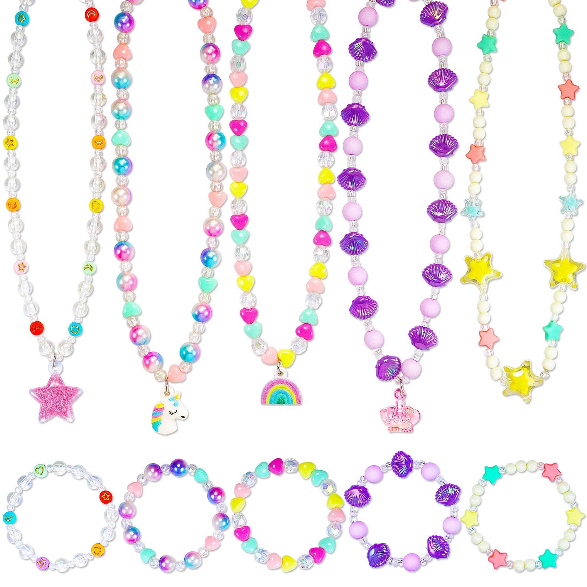 SIELEVIN unicorn pendant necklace for toddlers, ideal for daily dress-up.