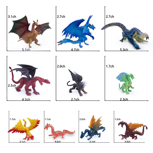 SIENON dragon toy figure 3inch for bath time and classroom display