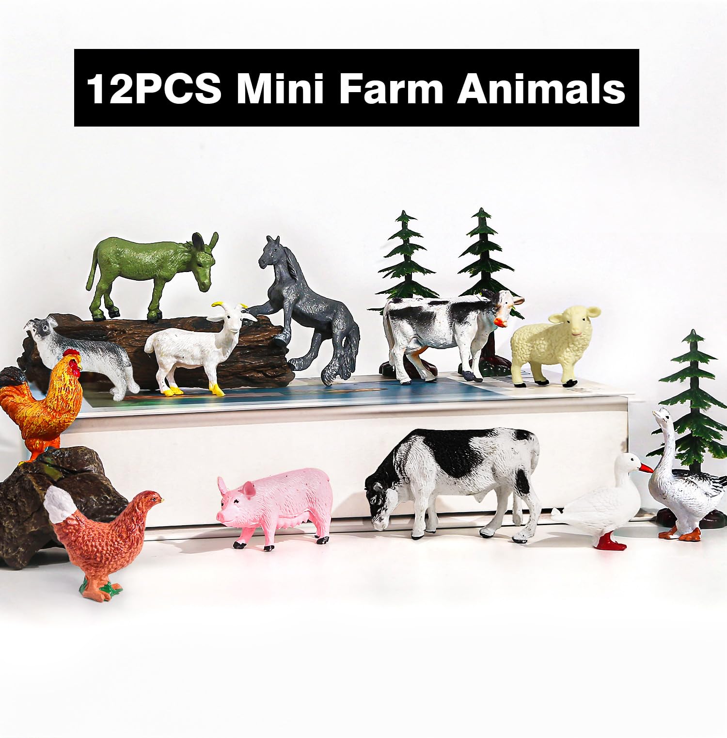 SIENON horse figurine in dynamic pose for pretend play and stable scenes