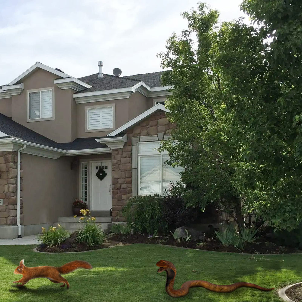 Halloween prank setup with SIENON snake to add playful scare