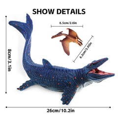 SIENON large Mosasaurus figure close-up showing vibrant colors.
