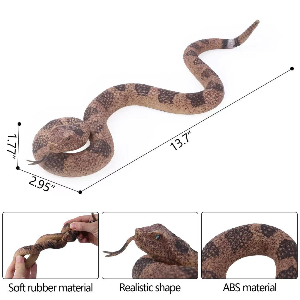 SIENON snake figurine with detailed paintwork enhances realistic appearance