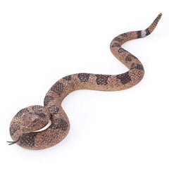 SIENON realistic python coiled snake figurine with lifelike detail for display or education