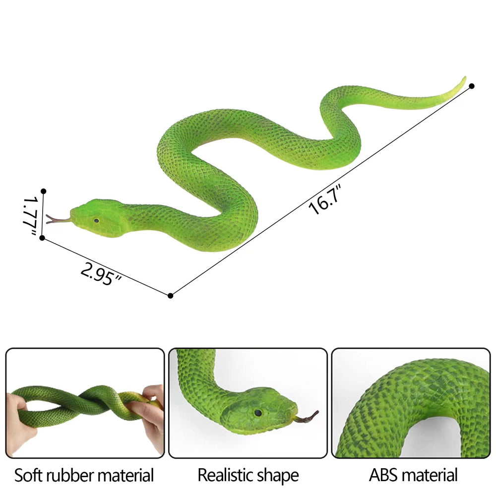 SIENON snake toy with soft rubber texture for safe, reusable decor.