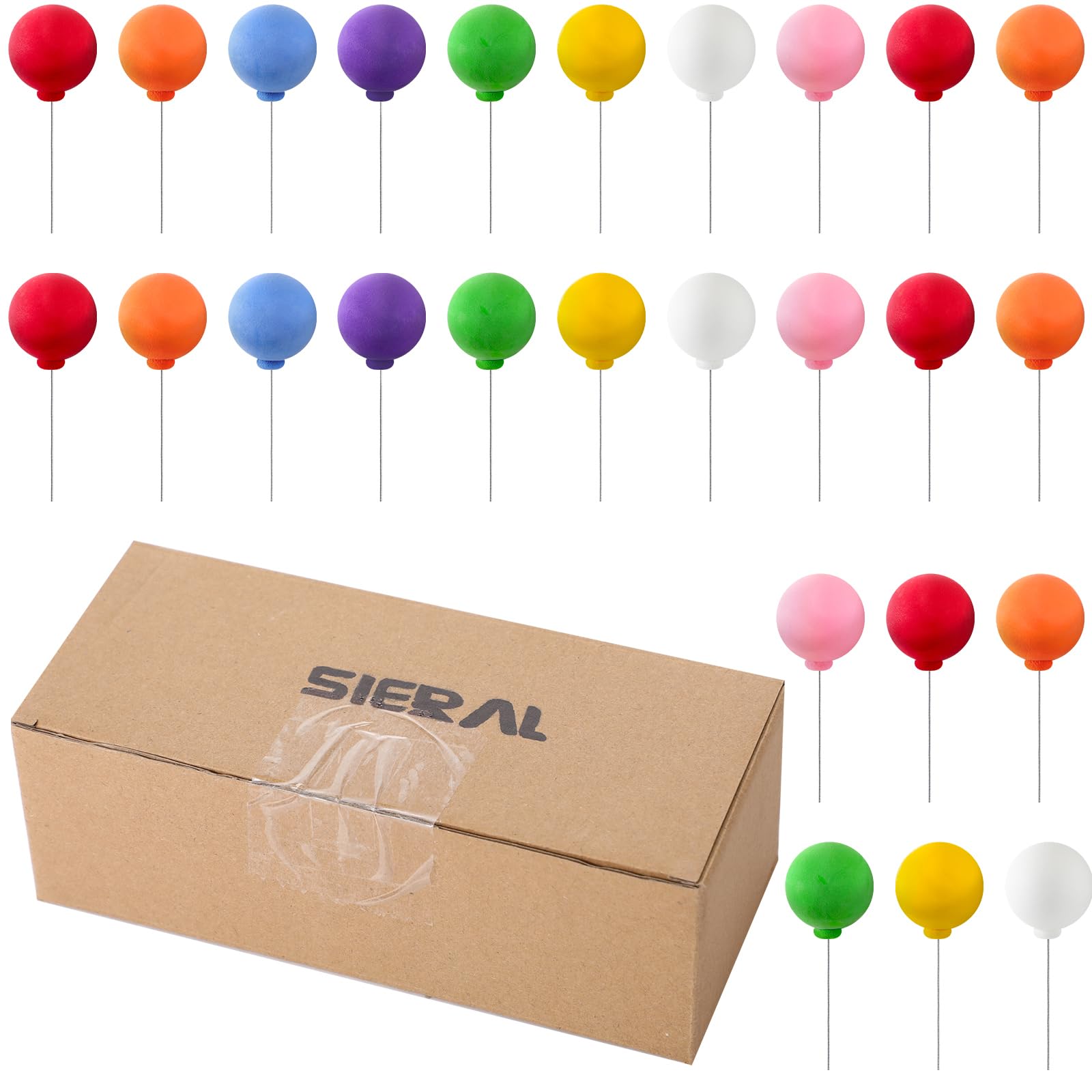 Sieral color variety helps create cohesive rainbow balloon displays.