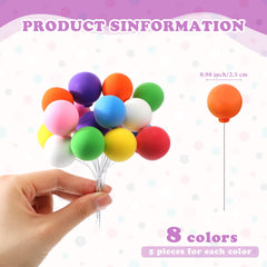 Sieral colorful clay ball toppler pack adds playful color to cupcakes.