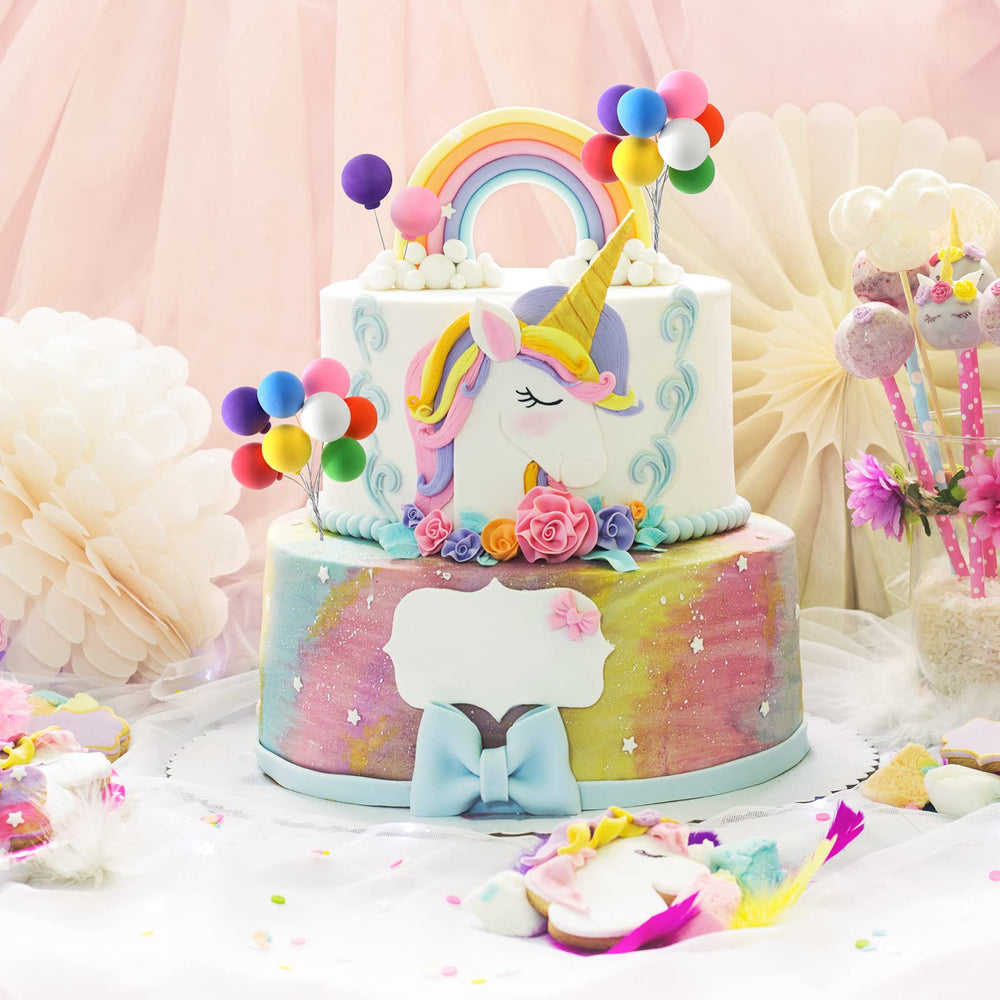 Sieral wedding and baby shower toppers set adds decorative flair to desserts.