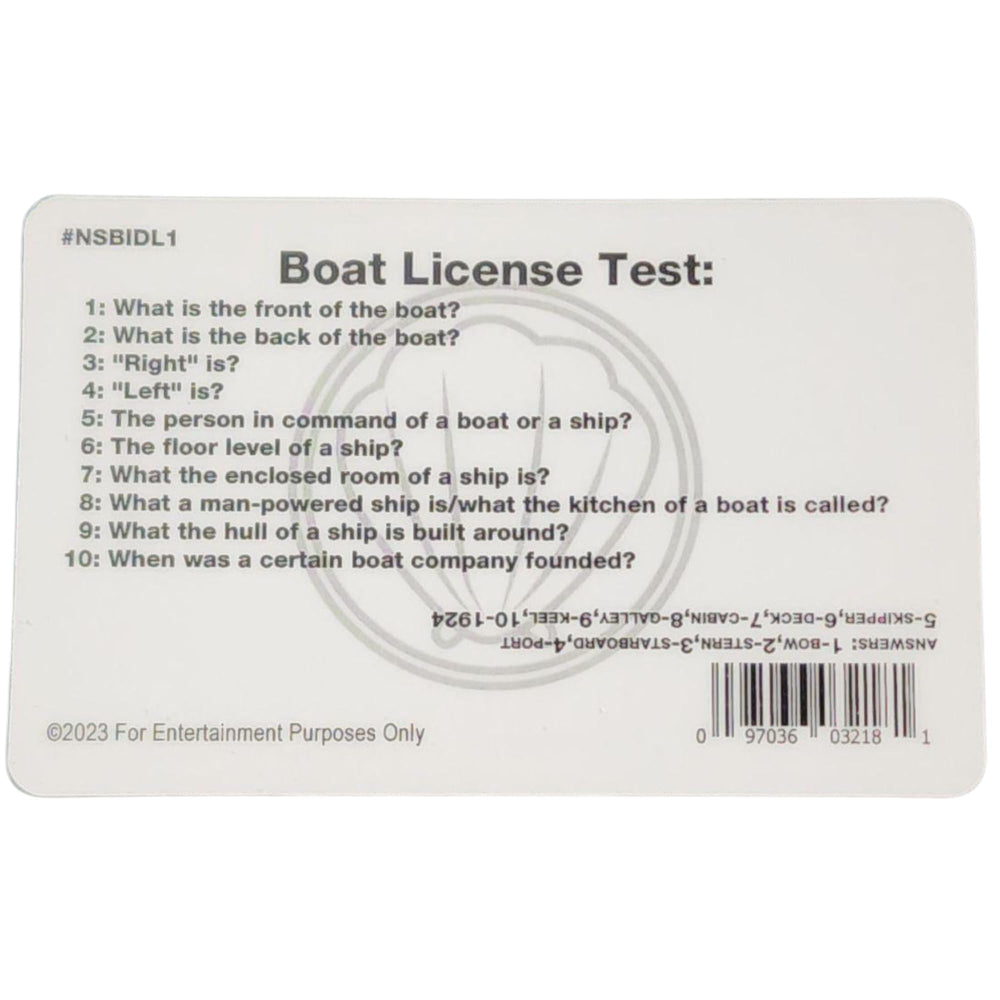 Signs 4 Fun parody driver license Spongebob ID back view highlighting collectible detail