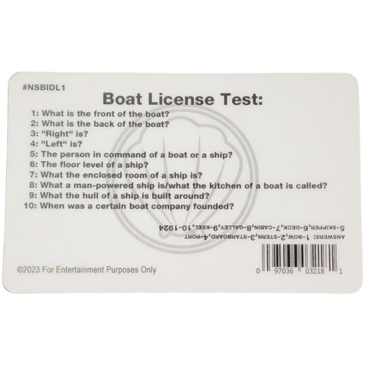 Signs 4 Fun parody driver license Spongebob ID back view highlighting collectible detail