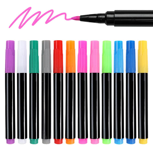 Signsxcel 12-color neon markers on an LED board for vibrant visibility