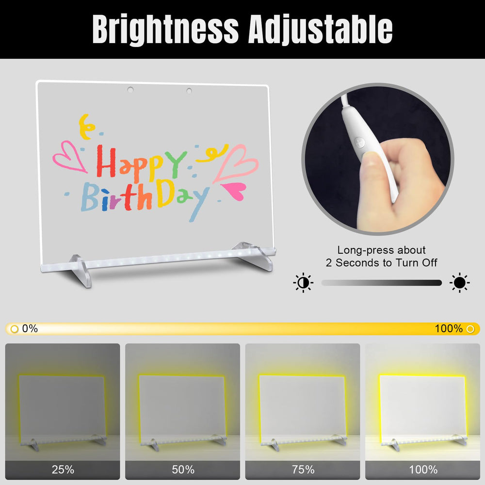 Signsxcel LED drawing board with seven markers for colorful designs