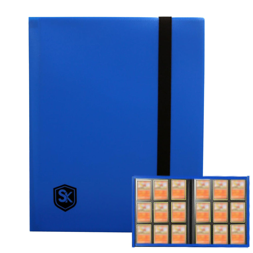 Sihdnok 9-pocket binder blue cover showing durable exterior for card storage
