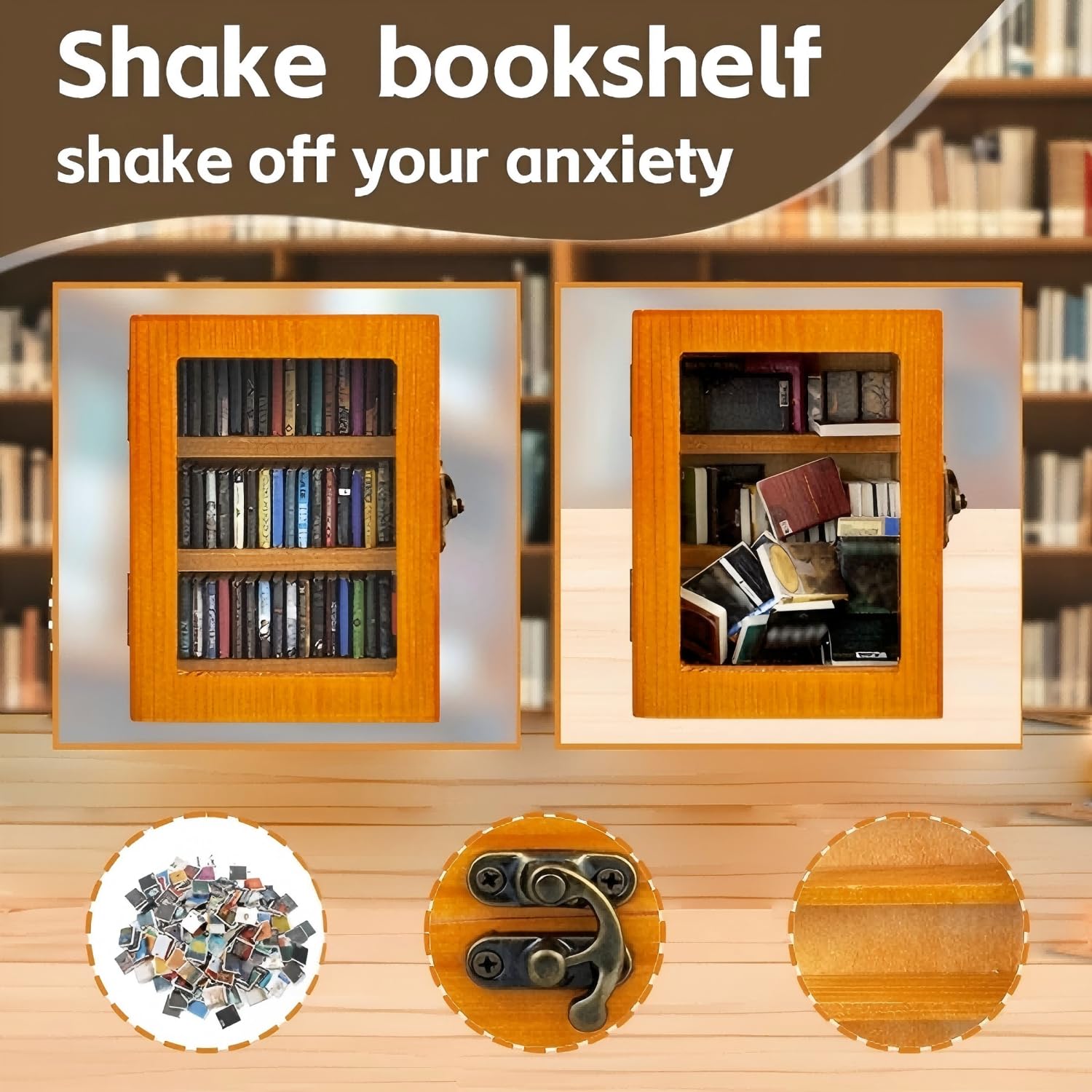 SIHPTO desk decor featuring a tiny bookshelf in a cozy workspace