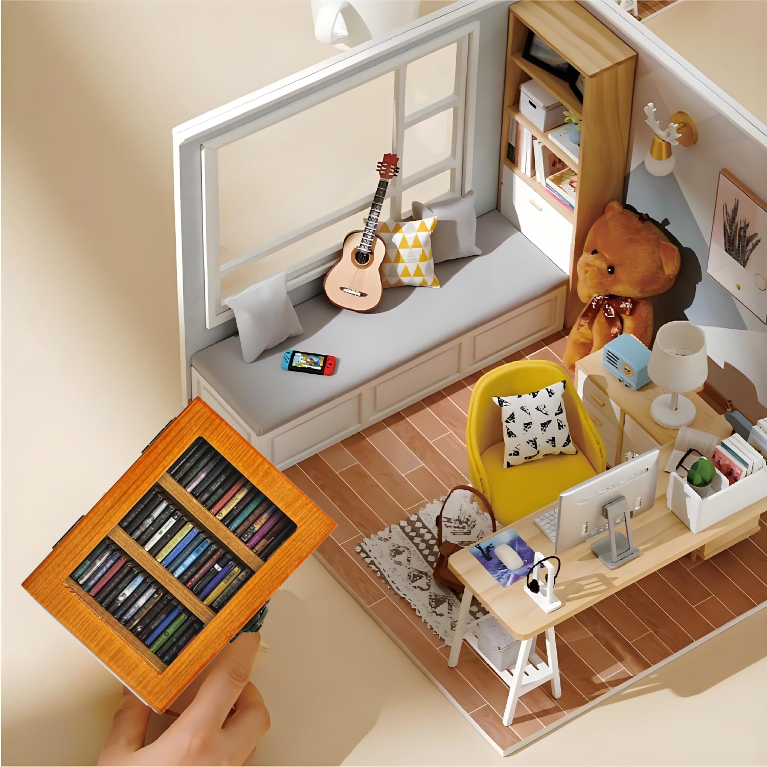 SIHPTO gift-packaged mini bookshelf ideal for book lovers and art collectors