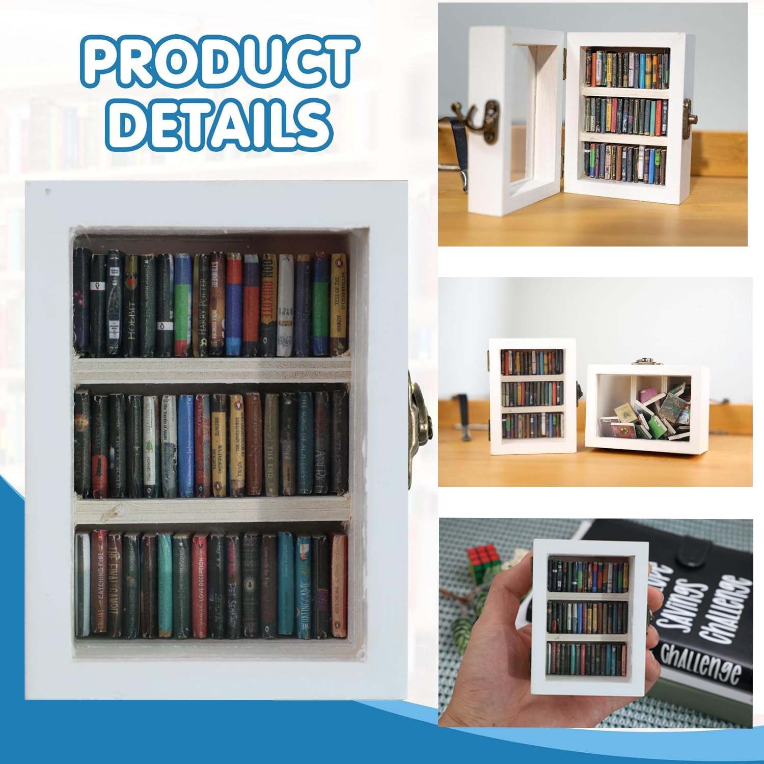 SIHPTO mini-bookshelf organized book rows perfect for shelf styling and focus.