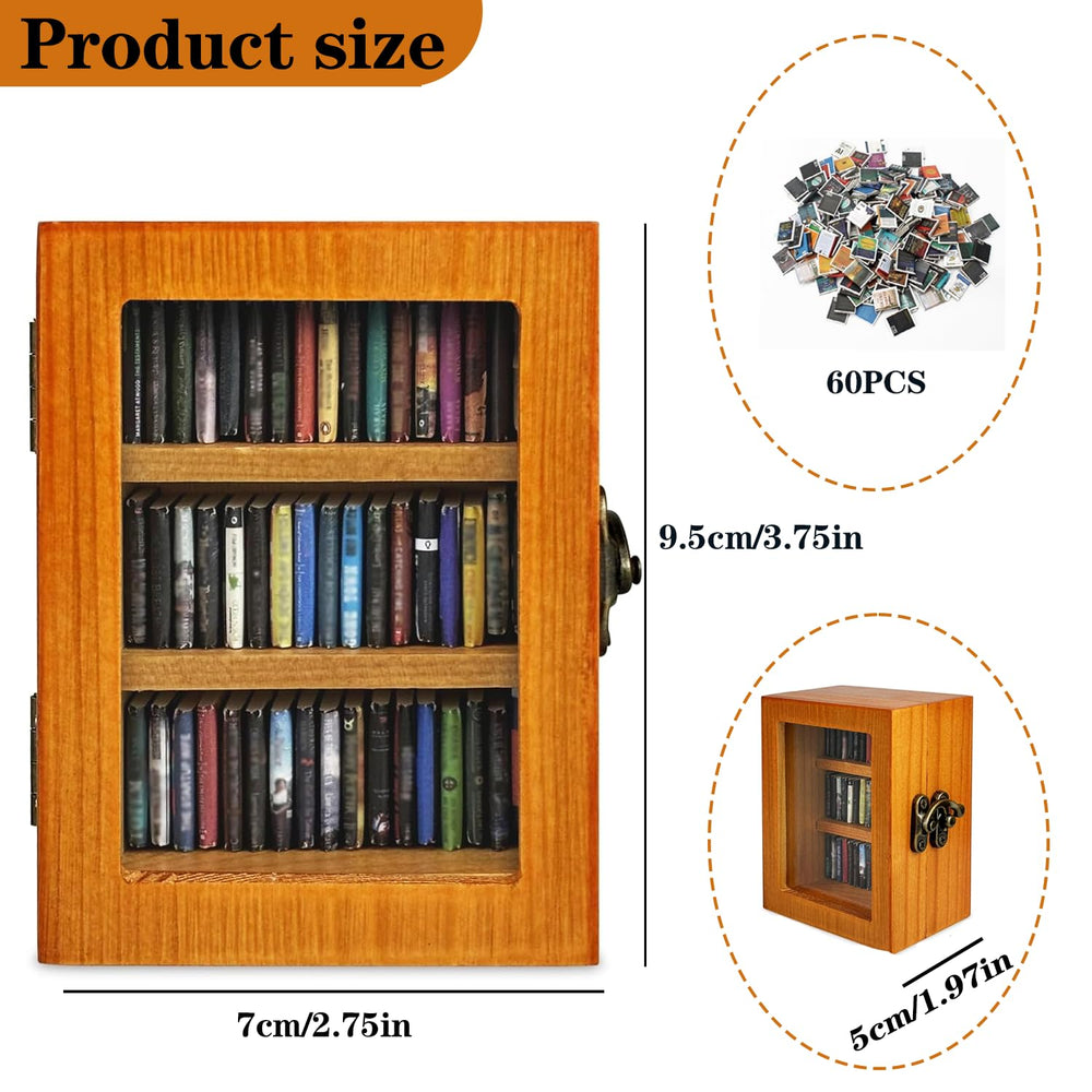 SIHPTO miniature library shows 60 books for mindful organization
