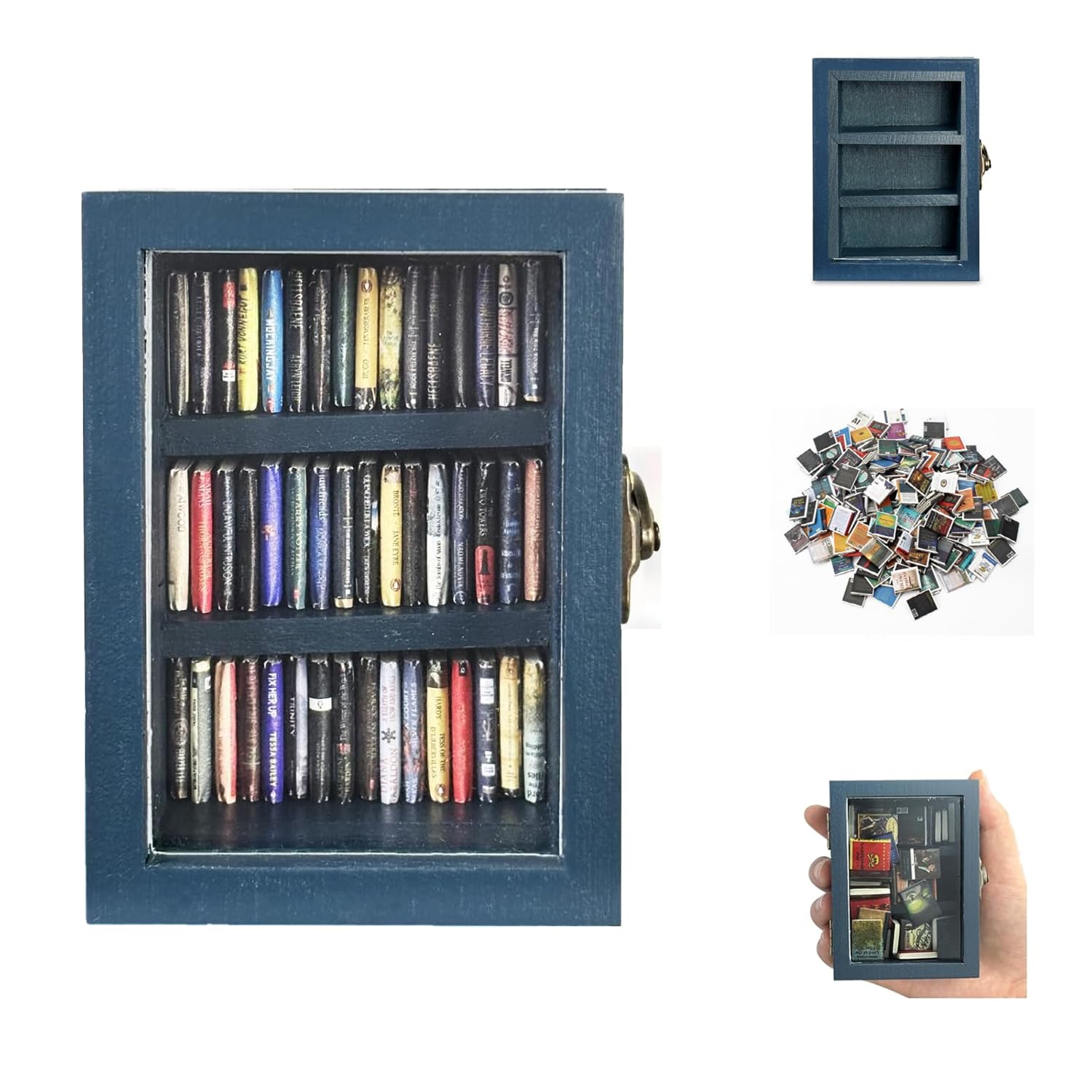 SIHPTO stress relief mini bookshelf with shaking books promotes calm desk use and focus.