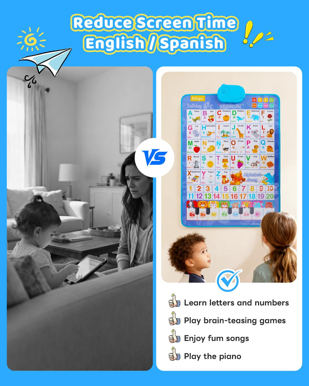 SIICCAR compact wall chart fits neatly in a small play space.