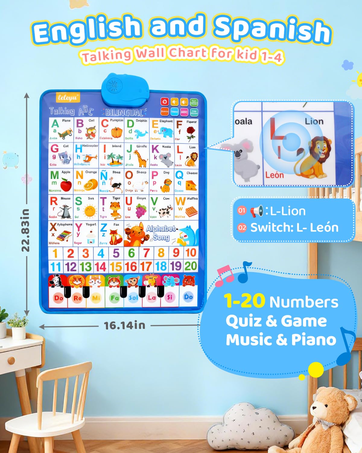 SIICCAR chart highlights Spanish Ñ and phonics for language awareness.