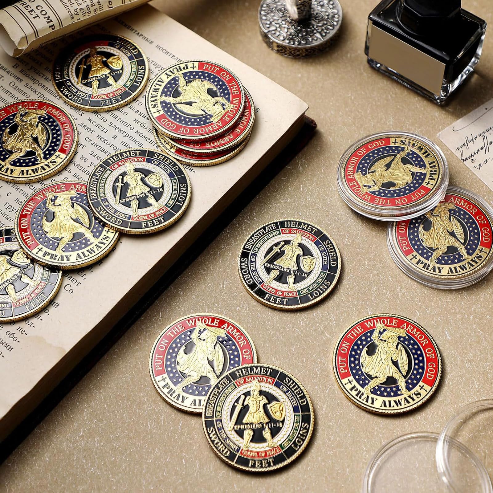 Siifert collectible Christian coins spark reflection at faith gatherings.