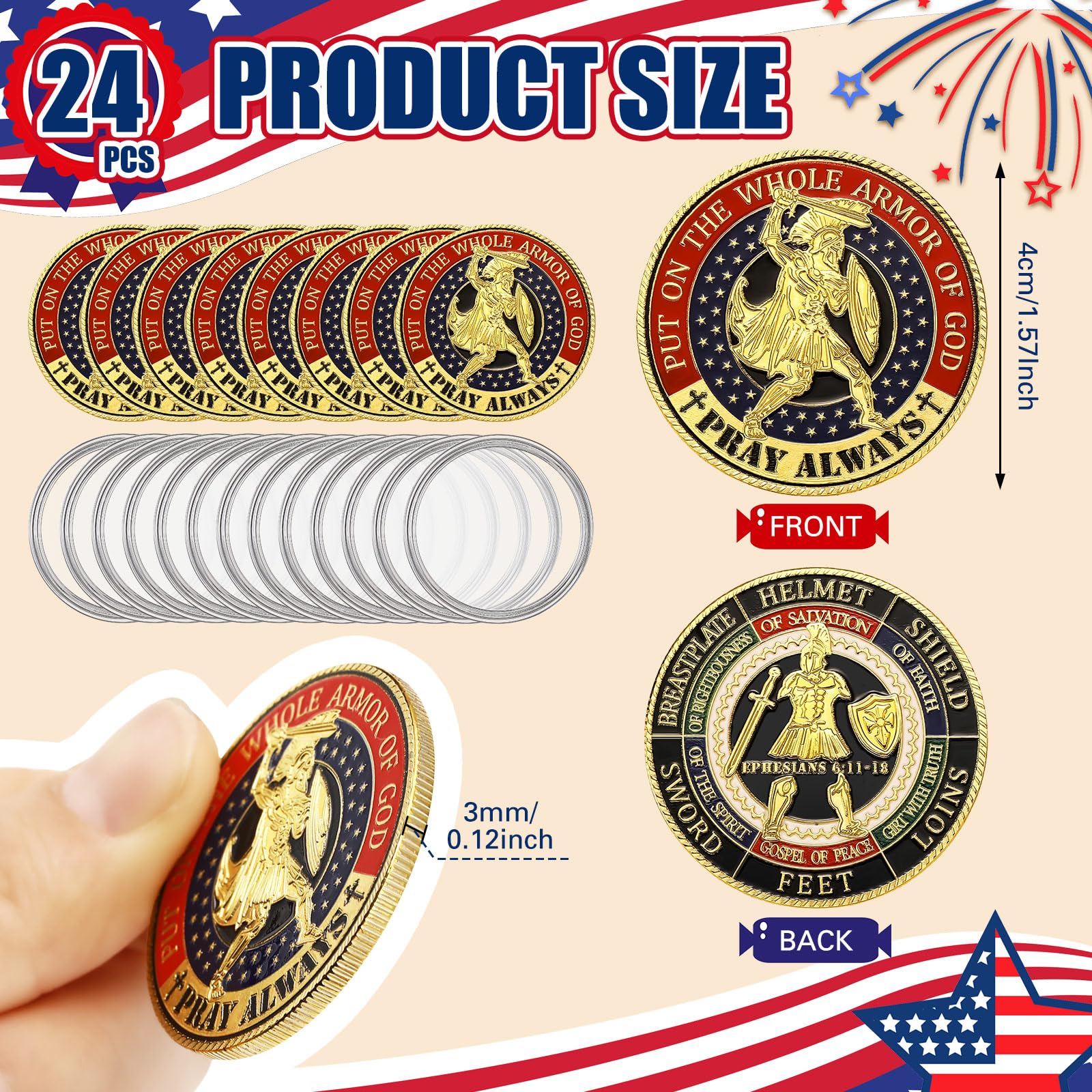 Siifert enamel Memorial Day design enhances display appeal.