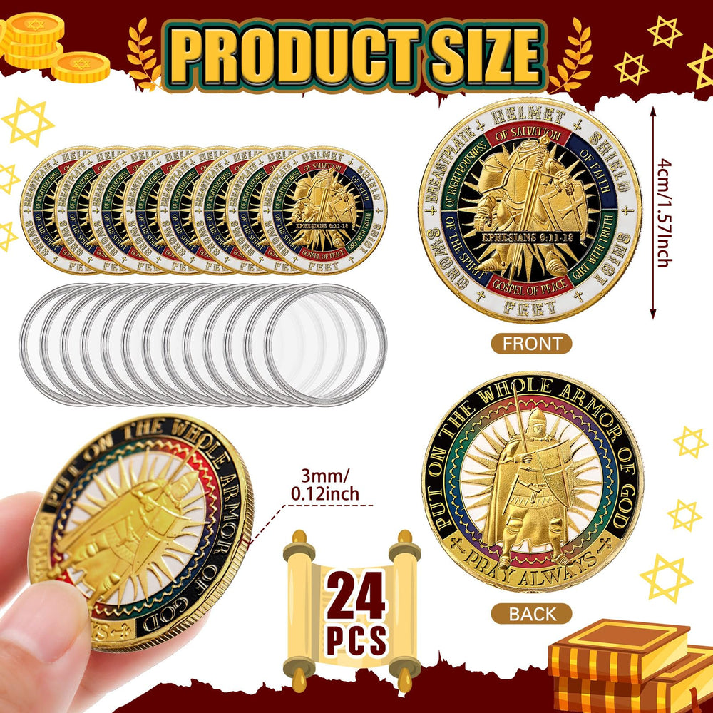 Siifert gold finish armor coin closeup highlights durable enamel and craftsmanship.
