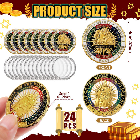 Siifert gold finish armor coin closeup highlights durable enamel and craftsmanship.