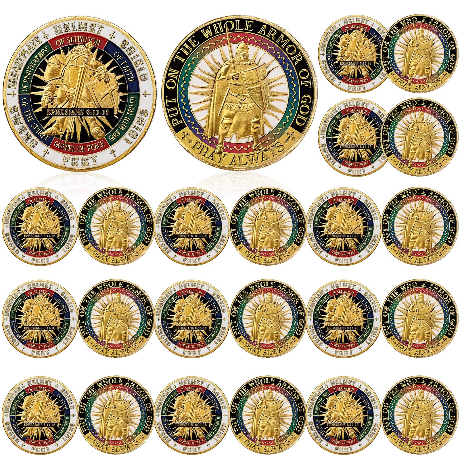 Siifert Whole Armor of God coins set for collectors and prayer practice.