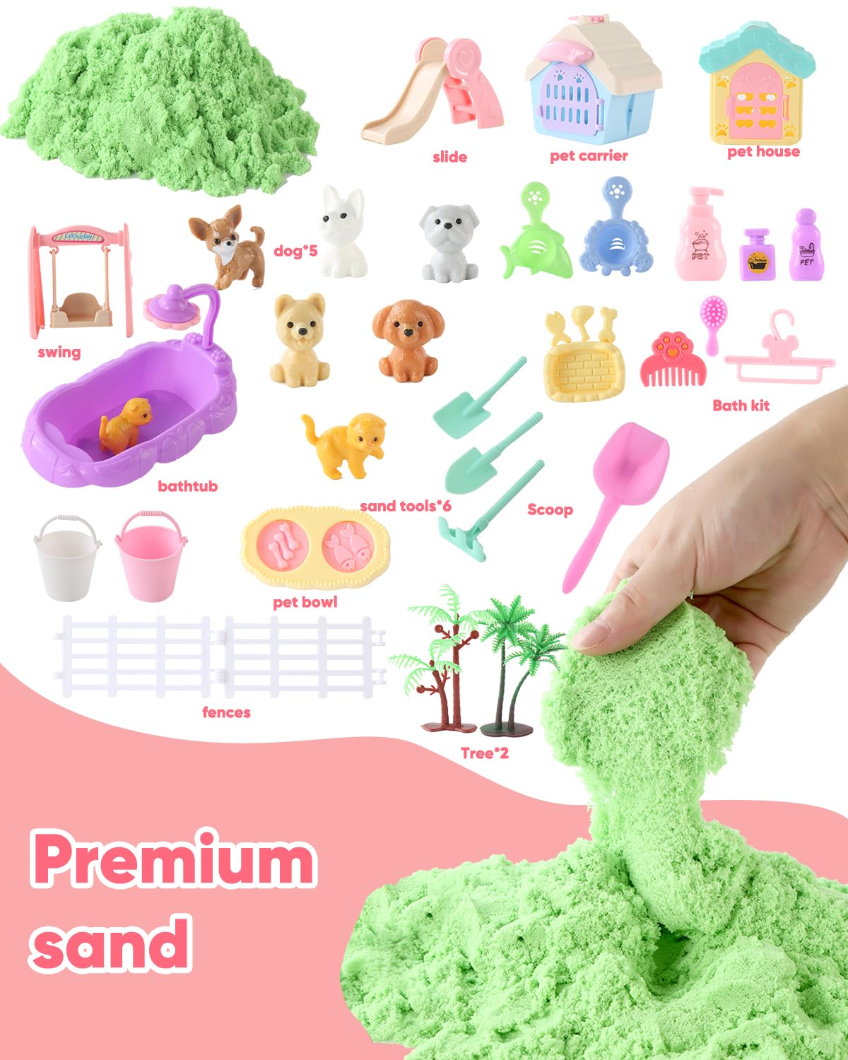 Sikmcle bath kit with bucket for post-play cleanup.