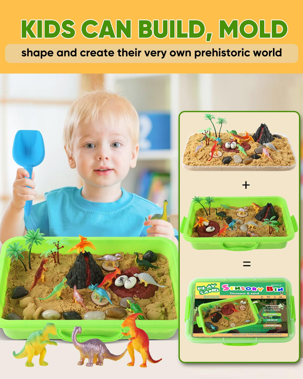 Sikmcle rocks, nests, eggs, and molds for hands-on construction and play