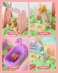 Sikmcle dog and cat toys for interactive pretend play.