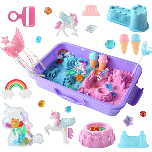 Sikmcle unicorn sensory bin set sparks imaginative play and tactile exploration.