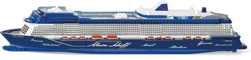 Siku 1730 toy cruise ship blue white model for imaginative play and display.