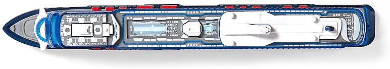 Siku 1730 cruise ship with metal hull and plastic body for durable play.