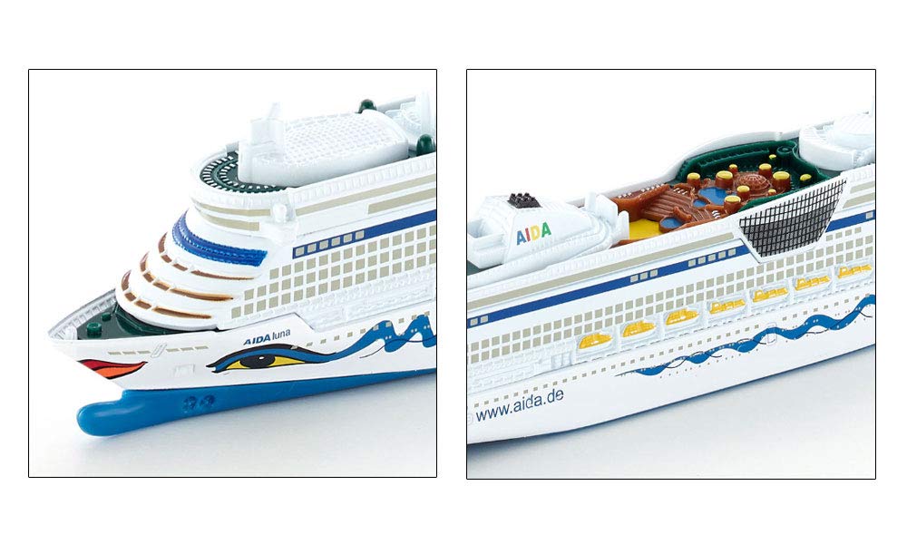Compact AIDALuna cruise ship model suitable for travel.