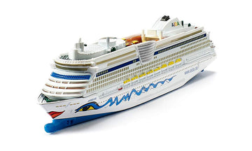 Durable AIDALuna cruise ship model with metal frame for longevity.