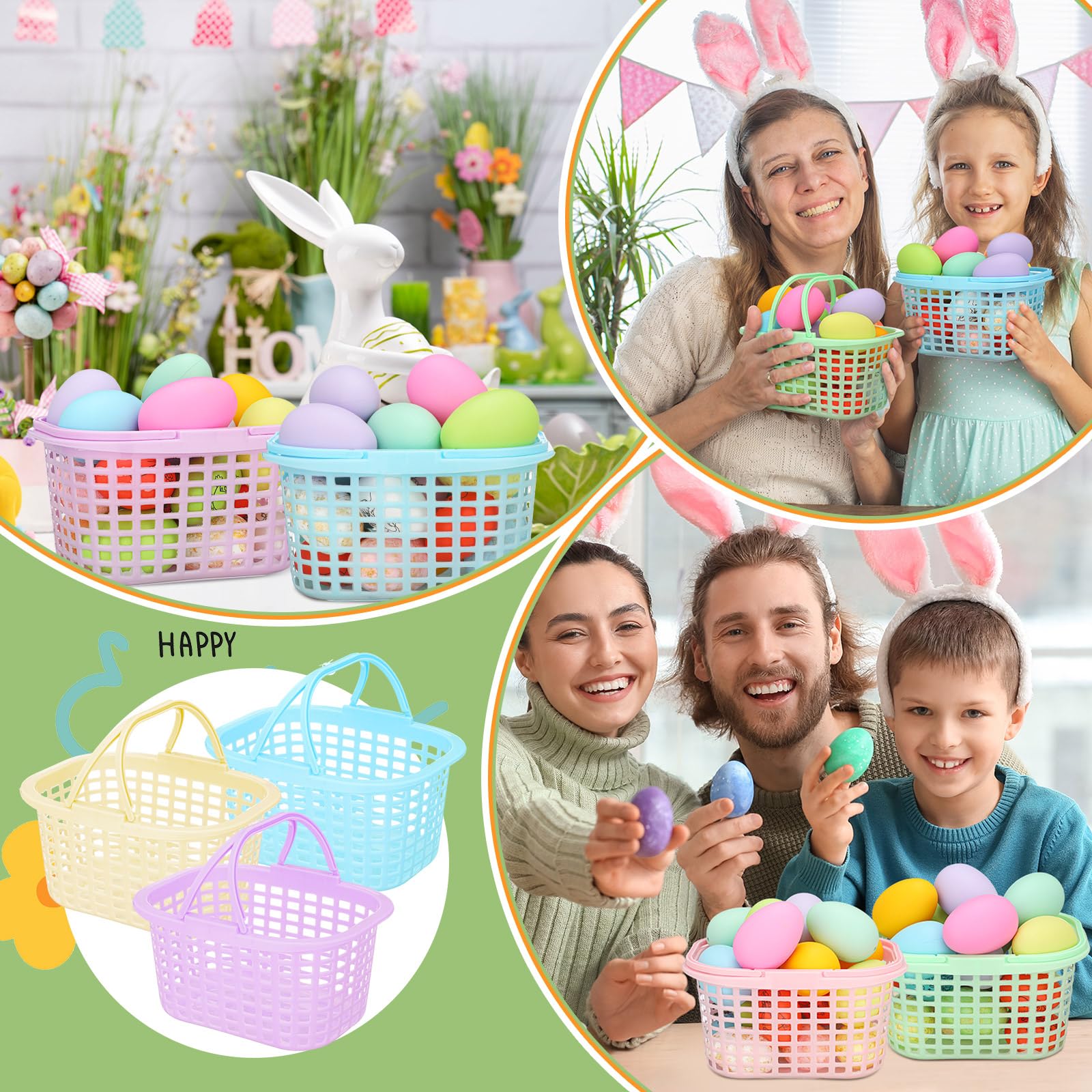 SiliFine versatile gift baskets for egg hunts and party favors