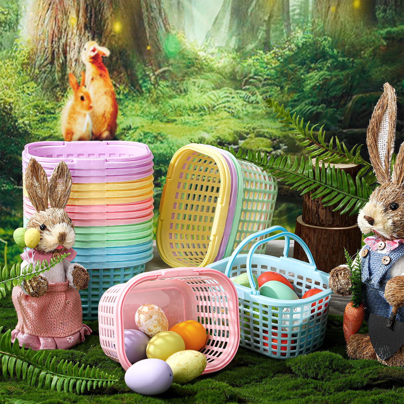 SiliFine Easter basket with handles, easy to carry for kids