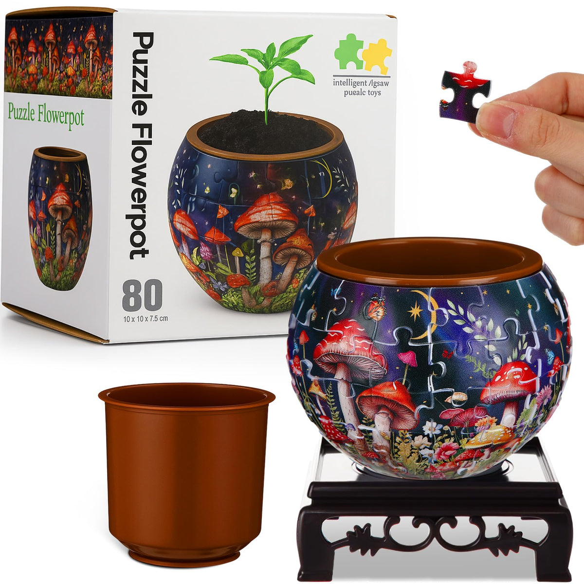 Silipull 3D Puzzle Vase assembly showing interlocking pieces for a creative display
