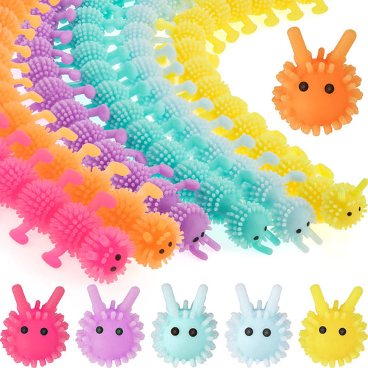 Silipull caterpillar stretchy strings color assortment for tactile focus