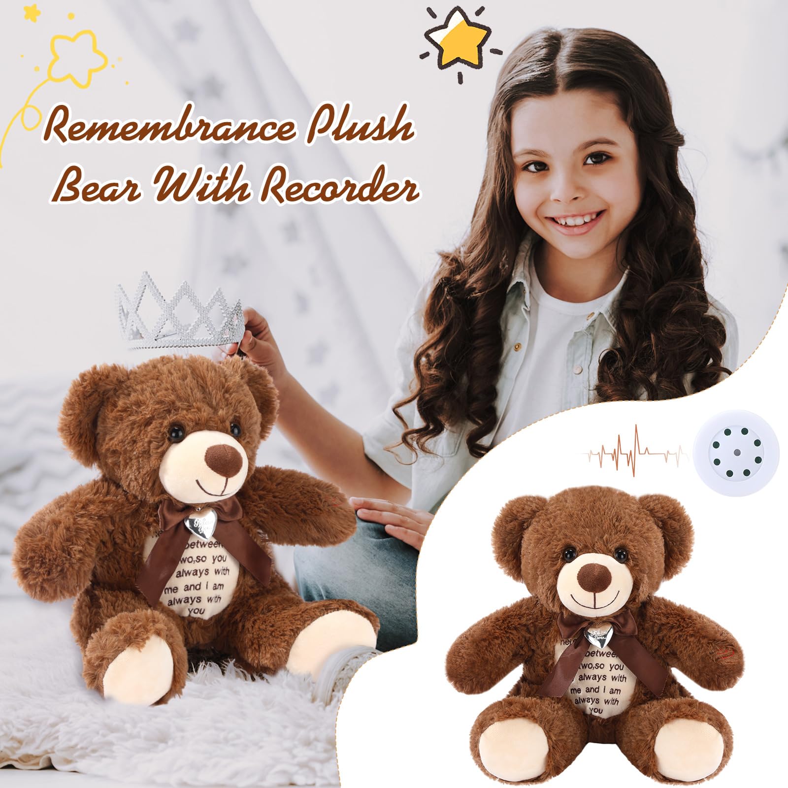 Silipull dark brown plush bear, durable for daily hugs.